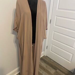 Elegant Tan Kimono Cardigan